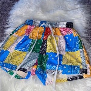 Multi Colored Bandana Shorts